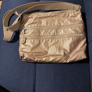 Kipling Metallic Rose Gold Crossbody Bag